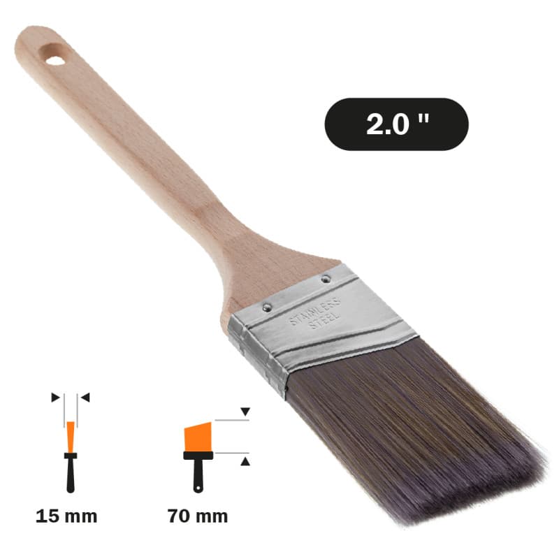 Пензель малярний плоский 2" Polax скошений (58-001) 6