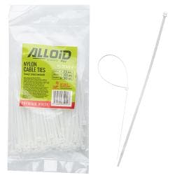Хомут пластиковий Alloid 2.5 х 100 100 шт./уп. білий