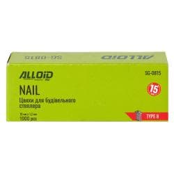 Alloid Pro. Цвяхи для будівельного степлера 15мм х 1.2 мм, тип 8 (1000 шт.) 3