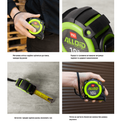 Alloid Pro. Рулетка з автостопом 8 м/25 мм, MT-740825 3